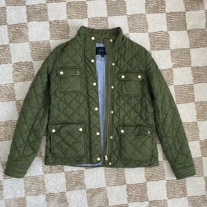J. Crew quilted down field jacket Medium Tall